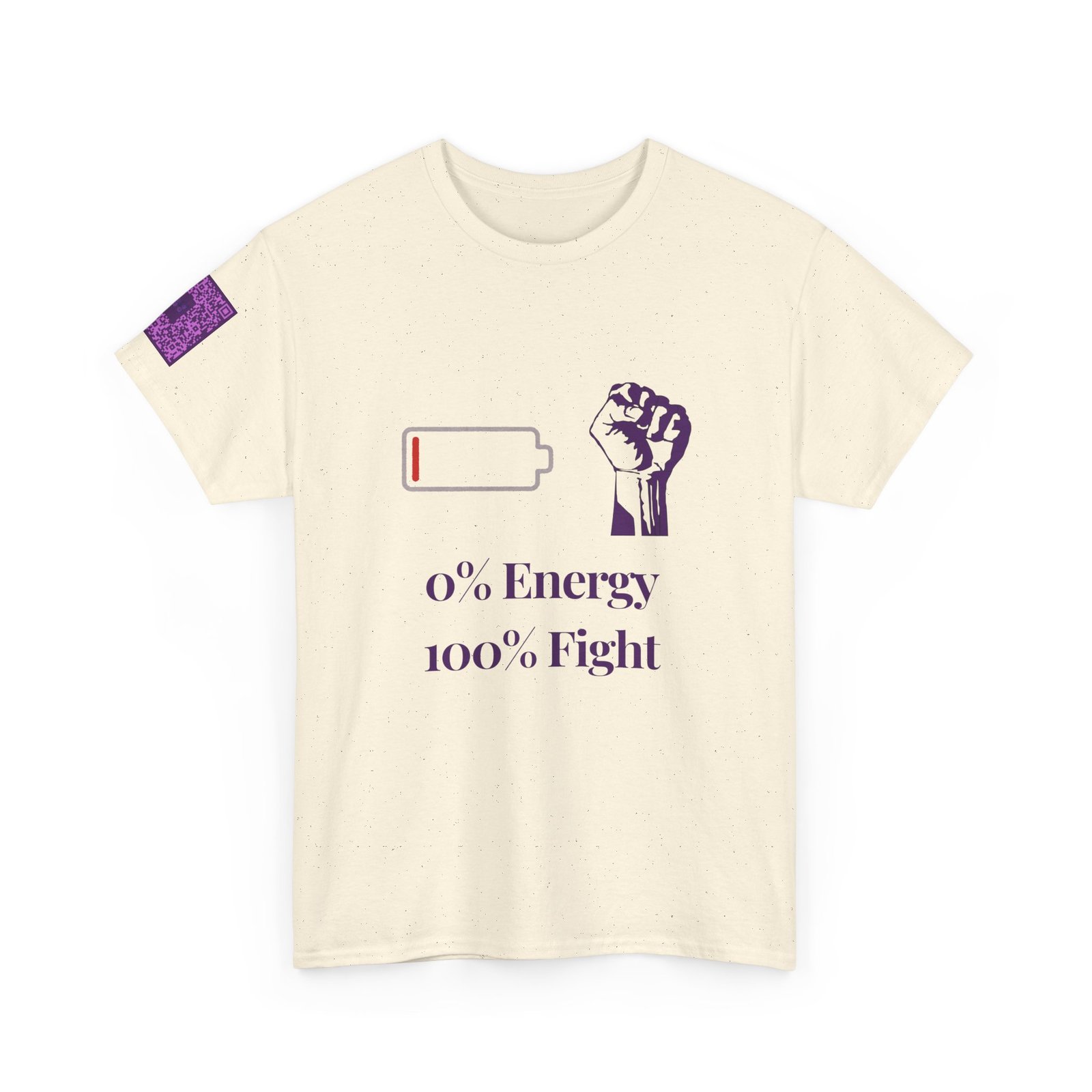 Empowerment Tee - 0% Energy 100% Fight, Unisex Heavy Cotton T-Shirt, Motivational Shirt, Fitness Apparel, Gift for Activists, Casual Wear - Image 23